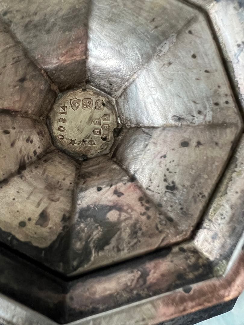 コンポート アンティーク 古道具 古物 高杯 オクトゴナル