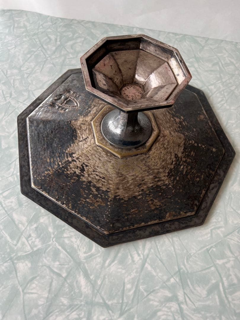 コンポート アンティーク 古道具 古物 高杯 オクトゴナル