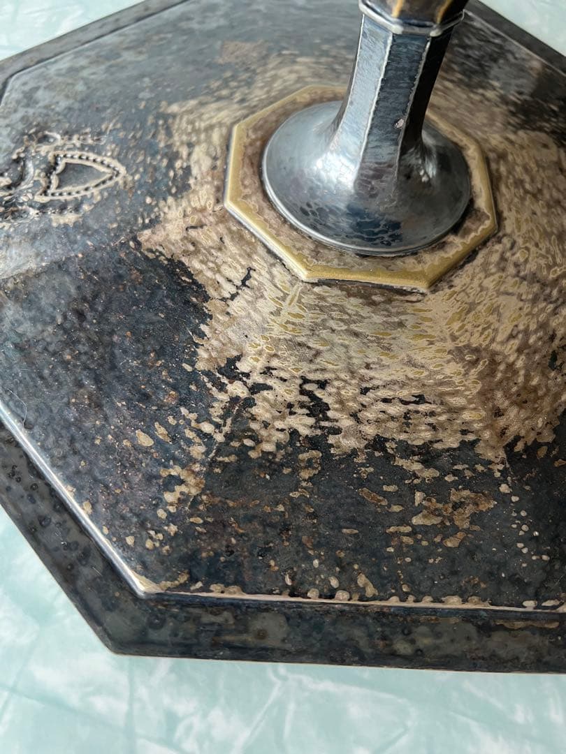 コンポート アンティーク 古道具 古物 高杯 オクトゴナル