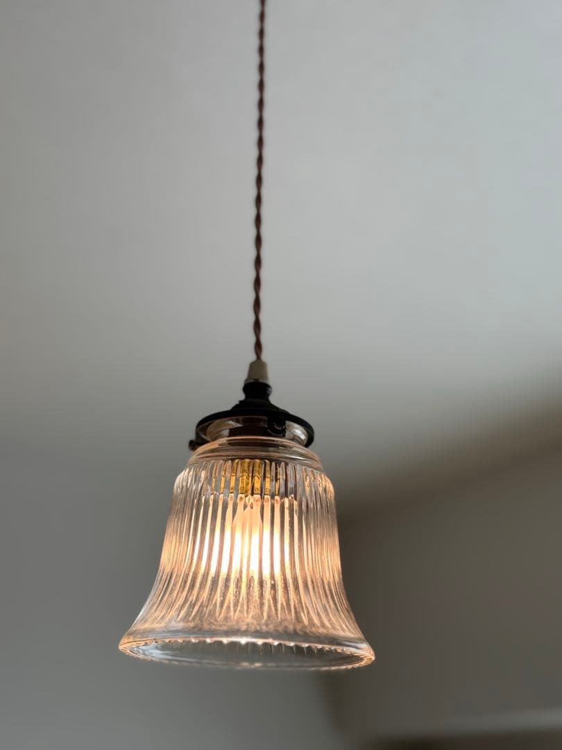 [キャトルセゾン] クリアガラス ペンダントライト 2個セット