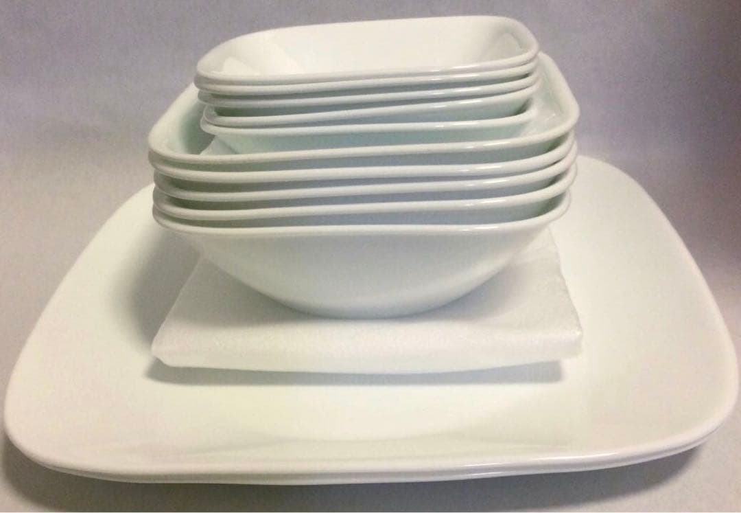 コレール　食器セット　スクエア皿　スクエアボウル　コレール　皿　コレールボウル