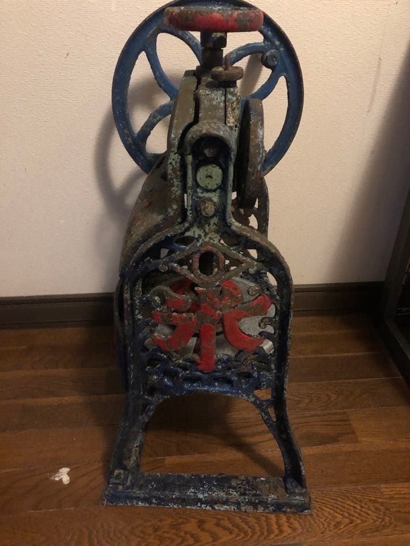 かき氷機　アンティーク　手回しかき氷機　鉄製