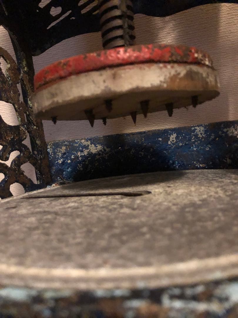 かき氷機　アンティーク　手回しかき氷機　鉄製