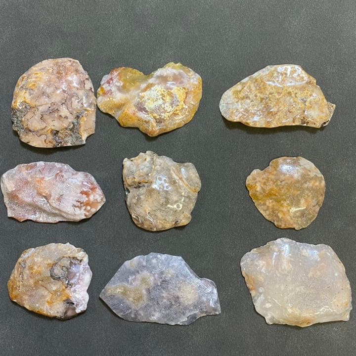 桜瑪瑙 ❀ フラワーアゲート スラブ  原石スライス❤︎ネイルパレットNoT004