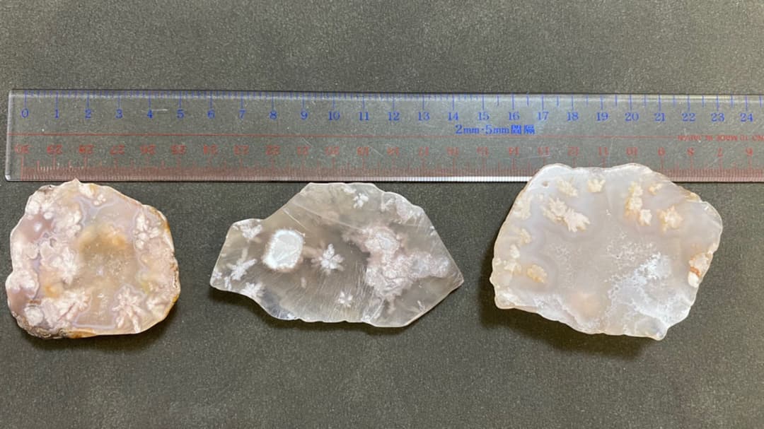 桜瑪瑙 ❀ フラワーアゲート スラブ  原石スライス❤︎ネイルパレットNoT004