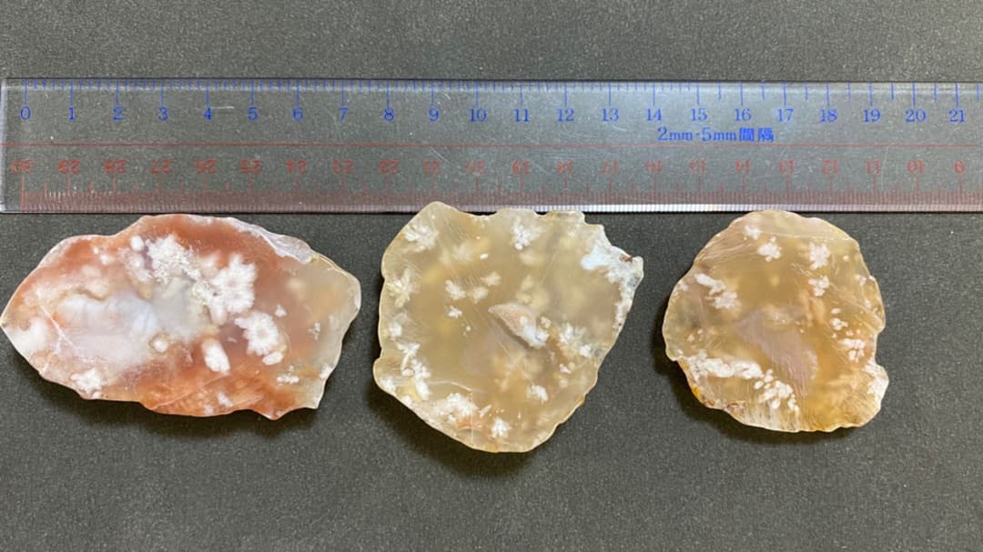 桜瑪瑙 ❀ フラワーアゲート スラブ  原石スライス❤︎ネイルパレットNoT004