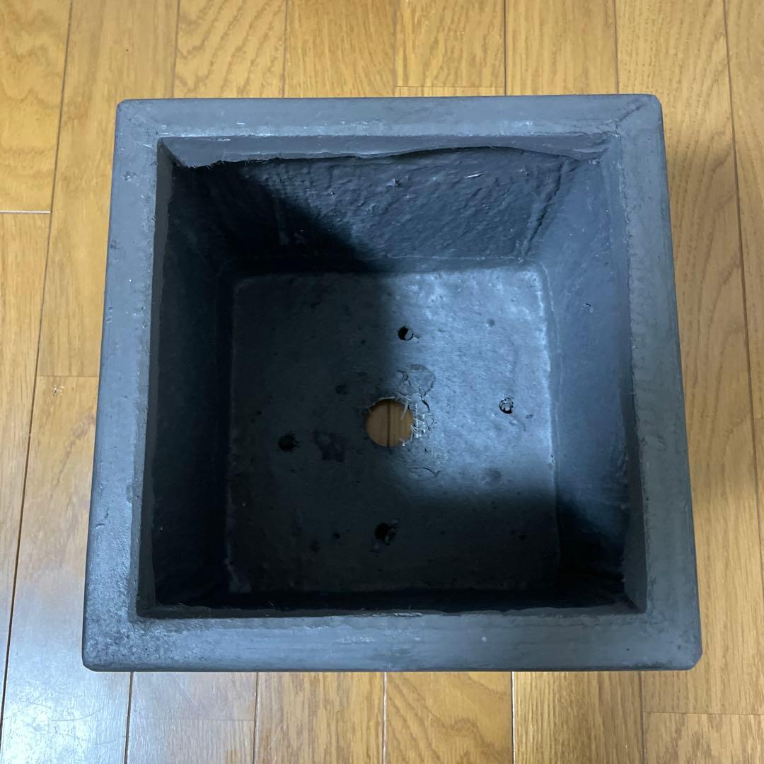 LAURA ASHLEY グレー角型植木鉢22㎝