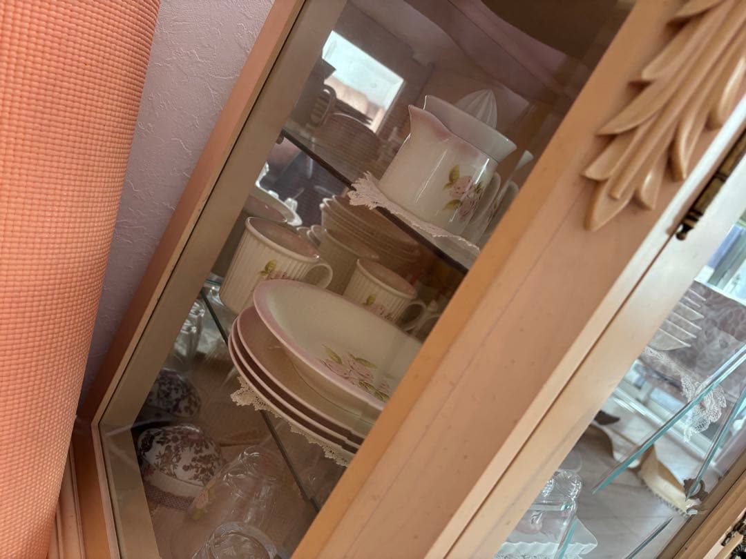 リンホーリン♡ ガラスサイドボード 美品 レア 大塚家具 飾り棚 リビング収納