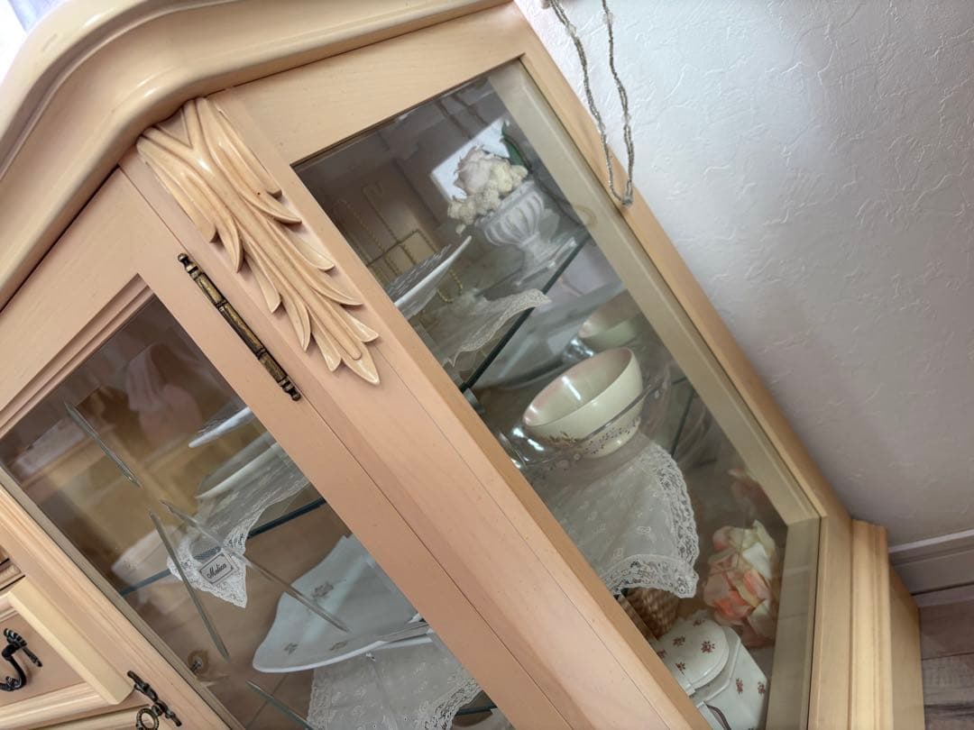 リンホーリン♡ ガラスサイドボード 美品 レア 大塚家具 飾り棚 リビング収納