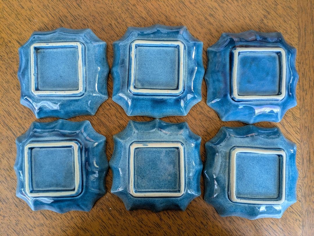 淡路島　珉平焼　小皿6枚組