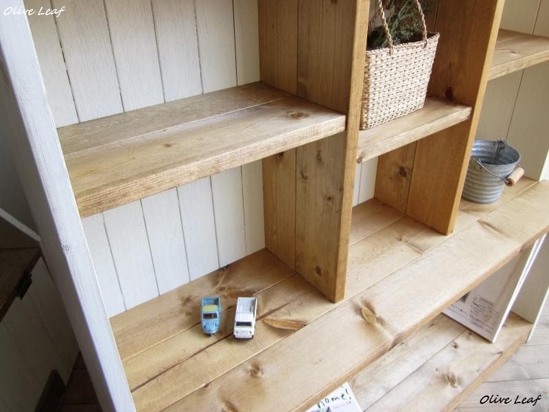 サイズ、デザインオーダー可！○デザインラックW78○シャビーホワイト