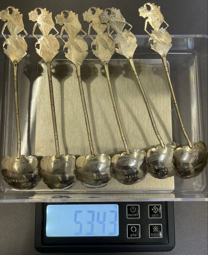約53ｇ インドネシア シルバー製 スプーンセット SV Silver 銀