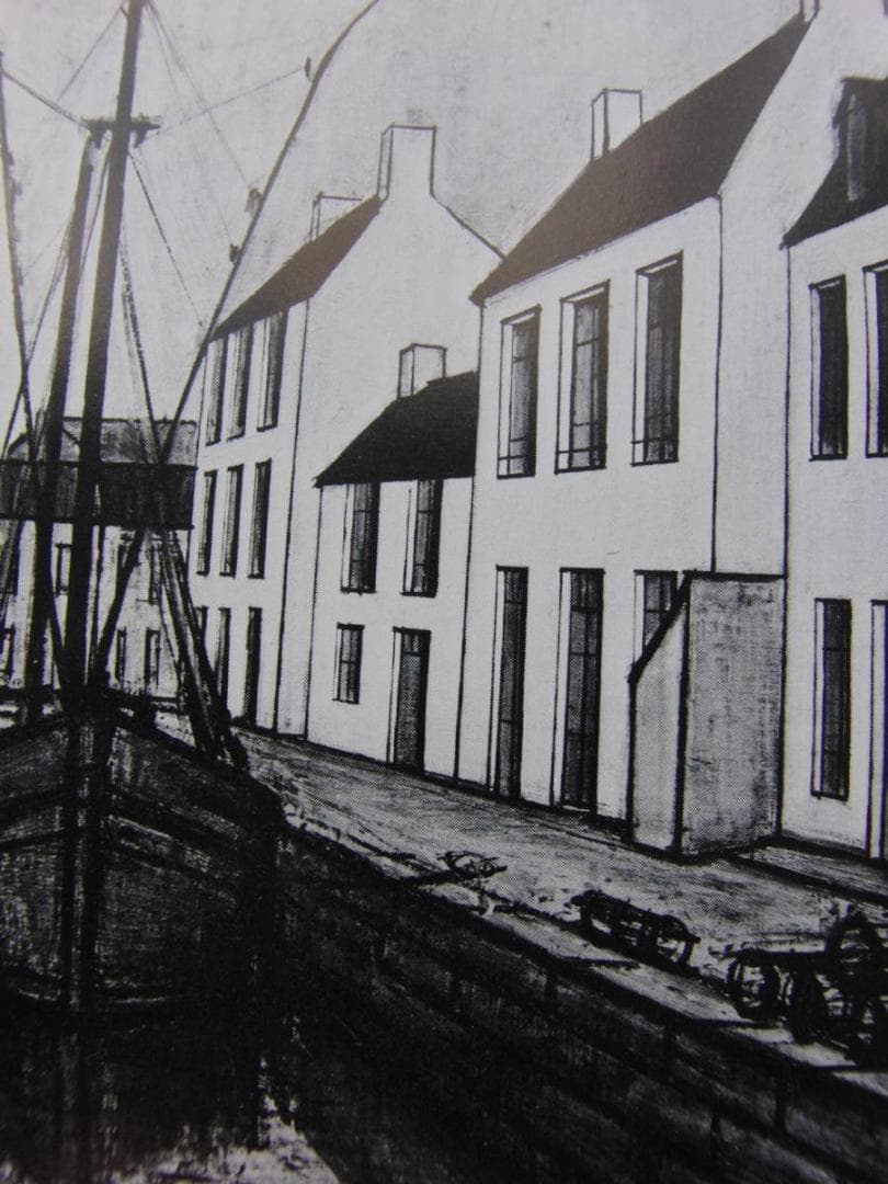 ベルナール・ビュッフェ、「Bateaux a Quai」、希少画集の額装画