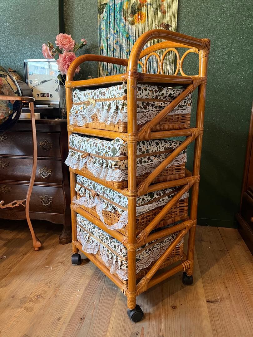 籐 ラタン チェスト インテリア 昭和レトロ 箪笥 - メルカリ