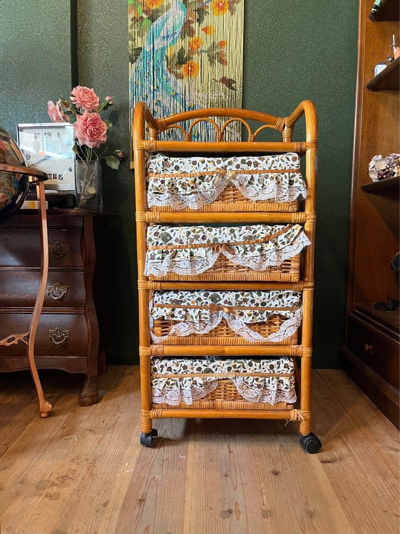 籐 ラタン チェスト インテリア 昭和レトロ 箪笥 - メルカリ