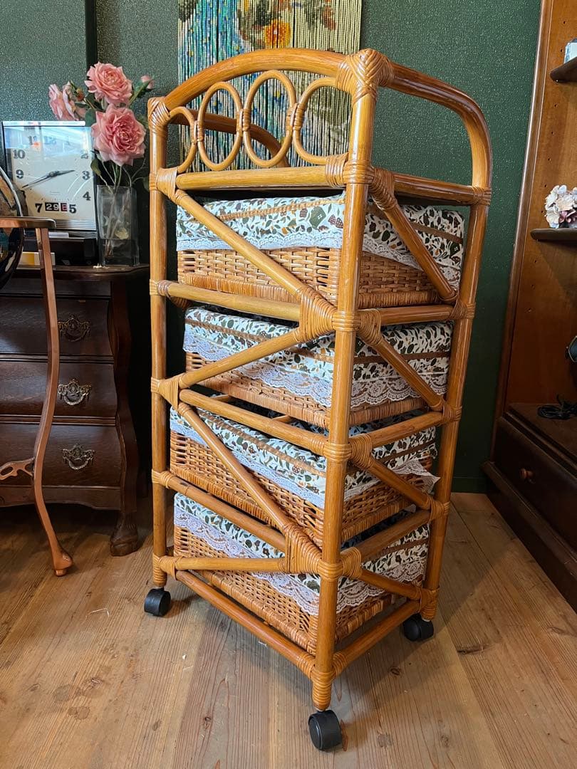 籐 ラタン チェスト インテリア 昭和レトロ 箪笥 - メルカリ