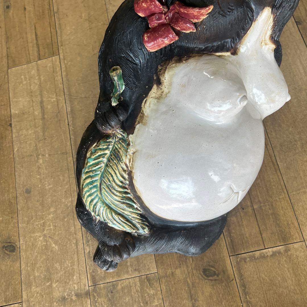 レア　骨董品　狸　タヌキ　たぬき　オブジェ　陶器　貴重