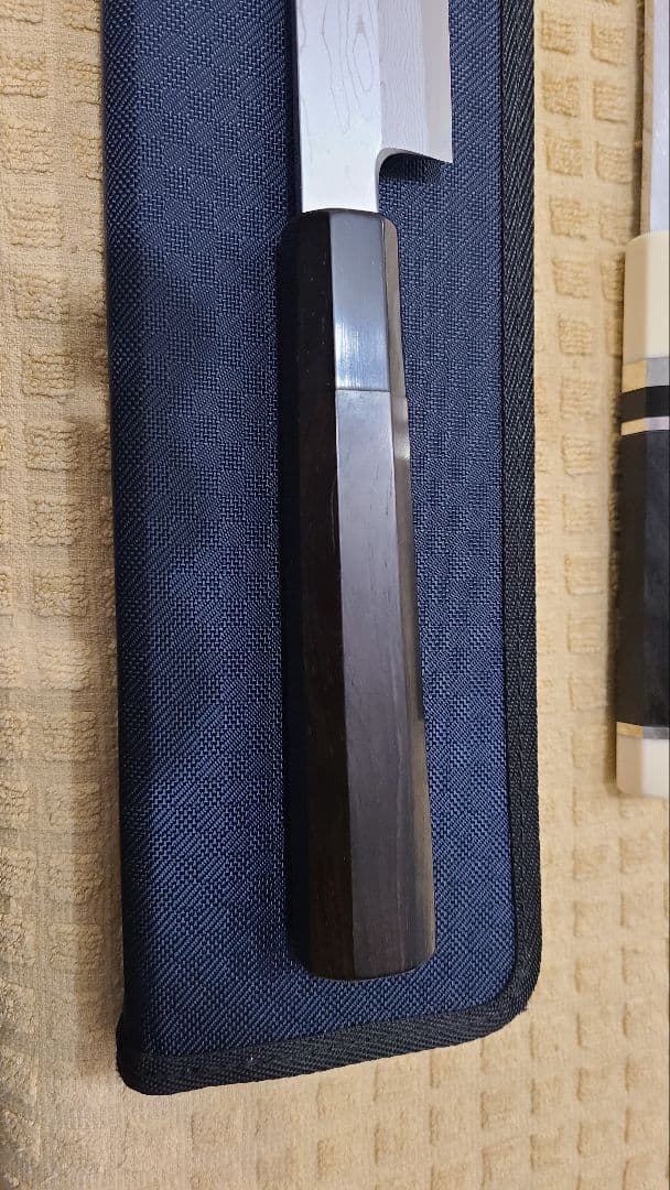 JIKKO 實光 先丸刺身包丁 ダマスカス 青鋼一号 300mm 尺 黒檀八角柄