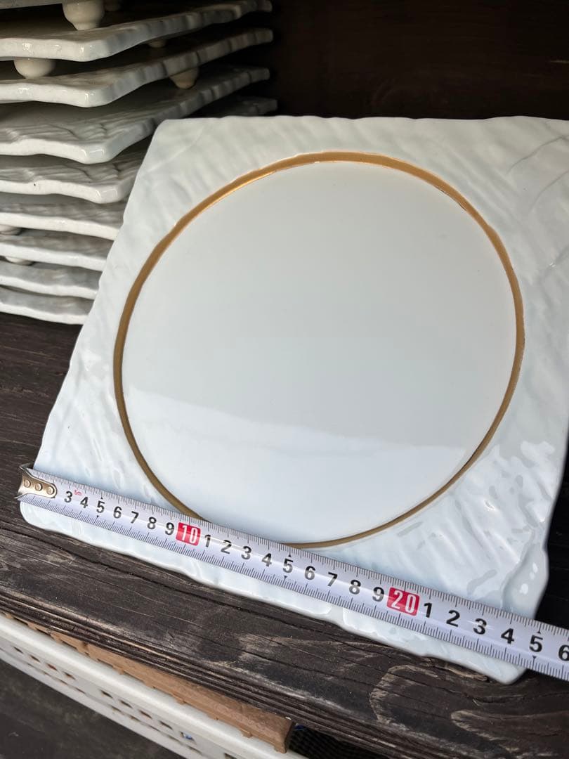 陶里 第31集 石割金彩正角皿12枚セット⓵