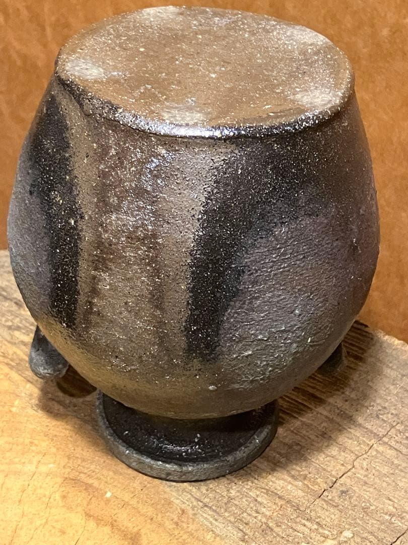 越前 双耳 壺 花入 穴窯焼き締め （中） - メルカリ