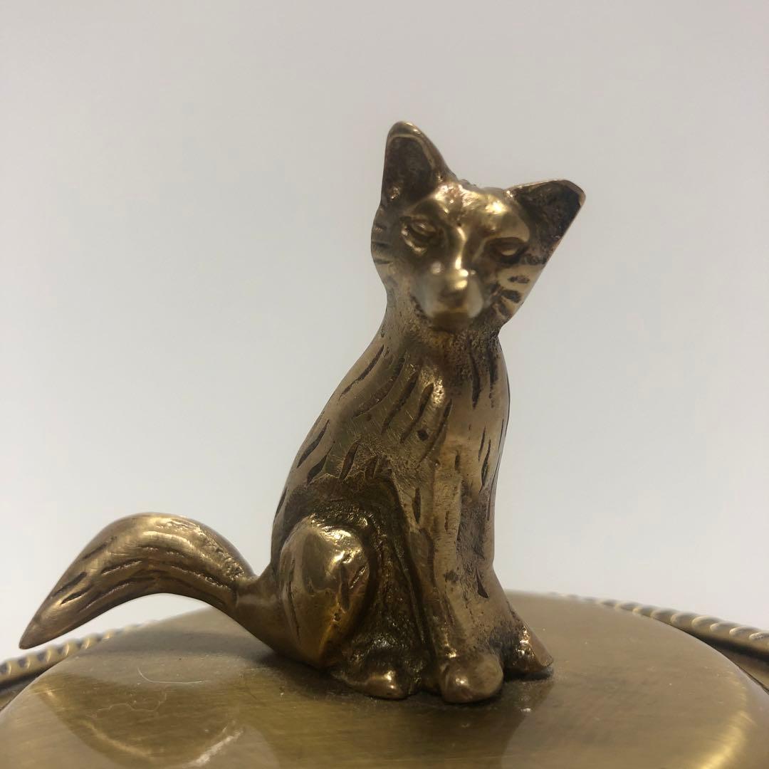 F☆ キツネ　の　ガラス　小物入れ　キャニスター