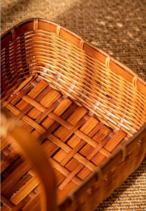 竹細工 新品★茶道収納バッグ★竹編バッグ ハンドバッグ 古風便攜 手作工芸品