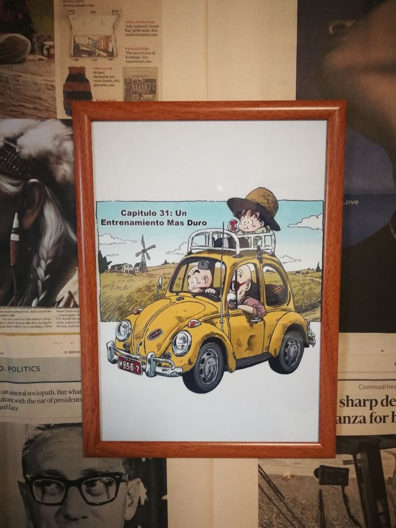 ドラゴンボール 鳥山明 亀仙人 ビートル アートポスター A4 額付き