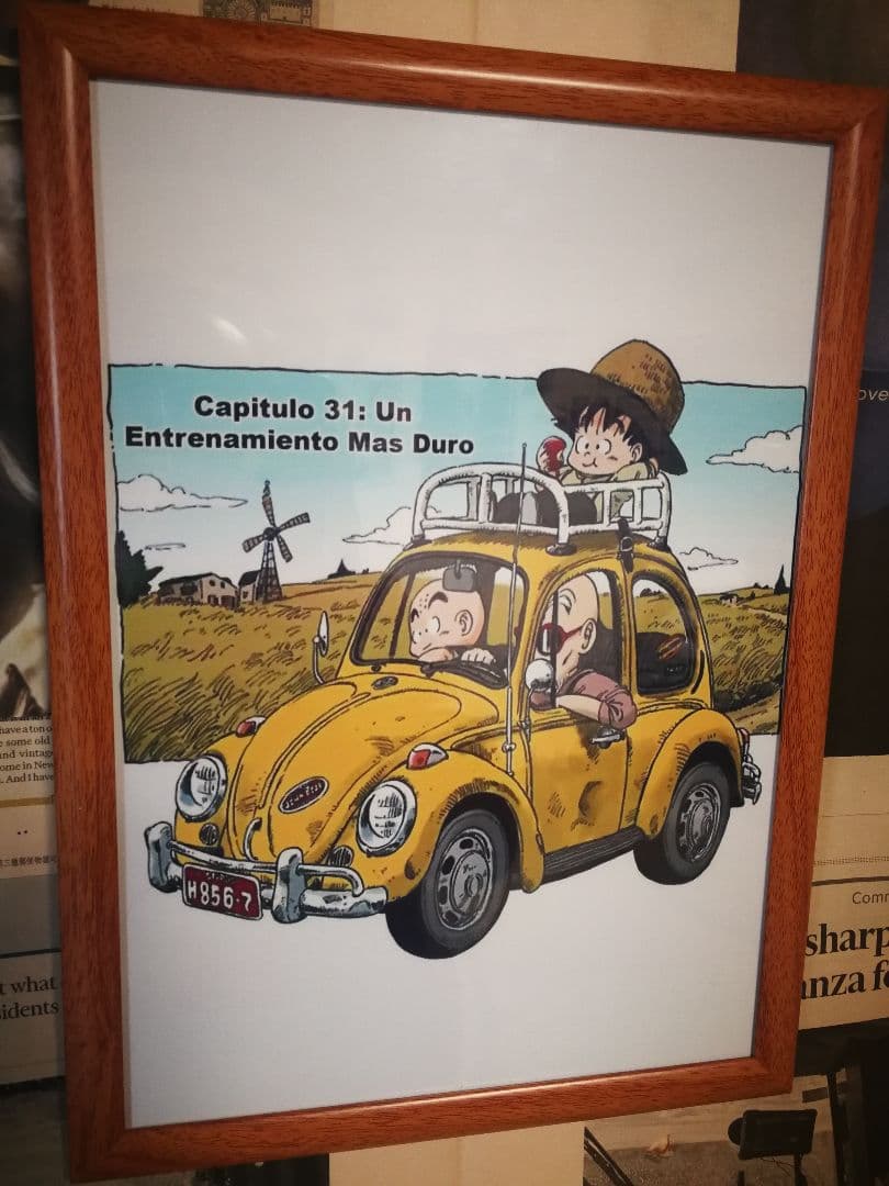 ドラゴンボール 鳥山明 亀仙人 ビートル アートポスター A4 額付き