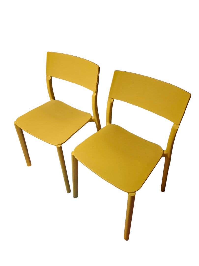 IKEA ダイニングチェア 2脚セット スタッキングチェア ヤニンゲ