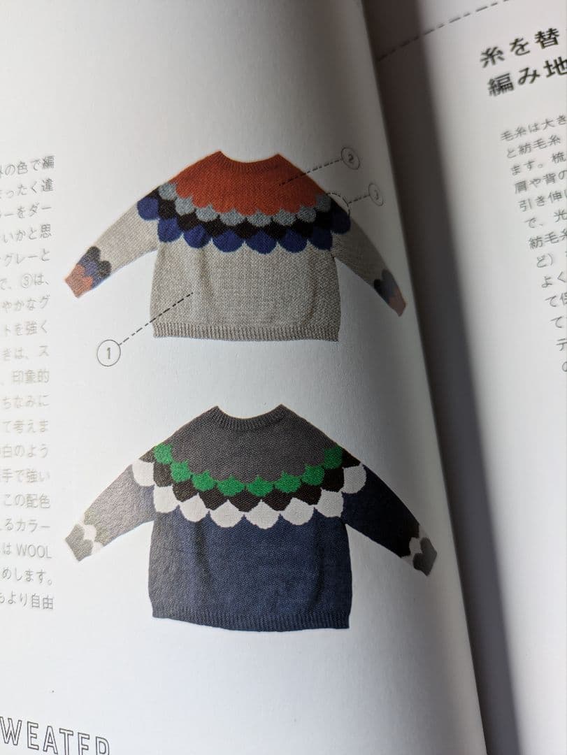 amuhibi　KNIT BOOK2 スカラップヨーク用毛糸色違い　 新品未使用