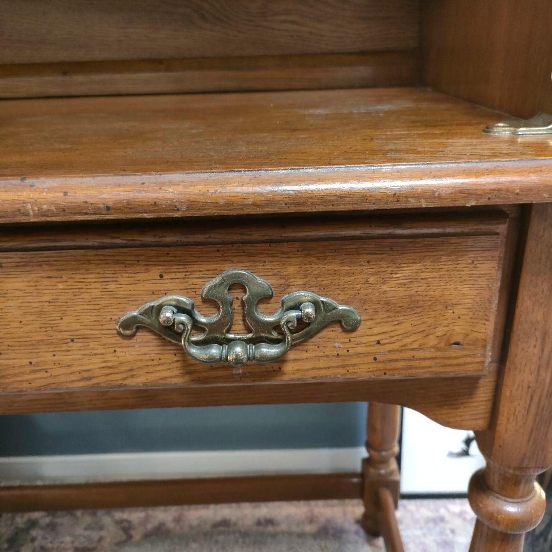 アンティーク・ロールトップデスク(蛇腹) 開閉式スライドシャッター