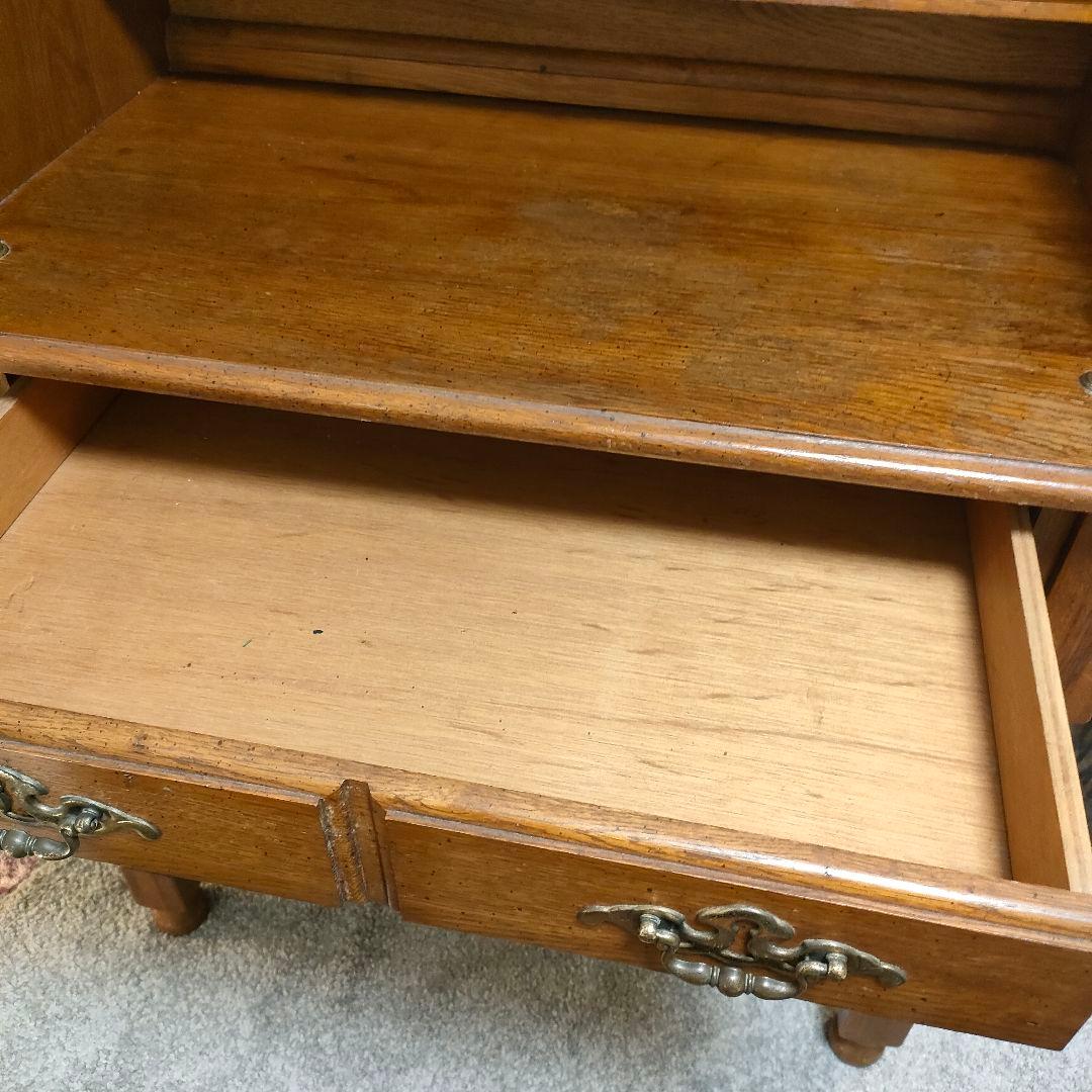 アンティーク・ロールトップデスク(蛇腹) 開閉式スライドシャッター