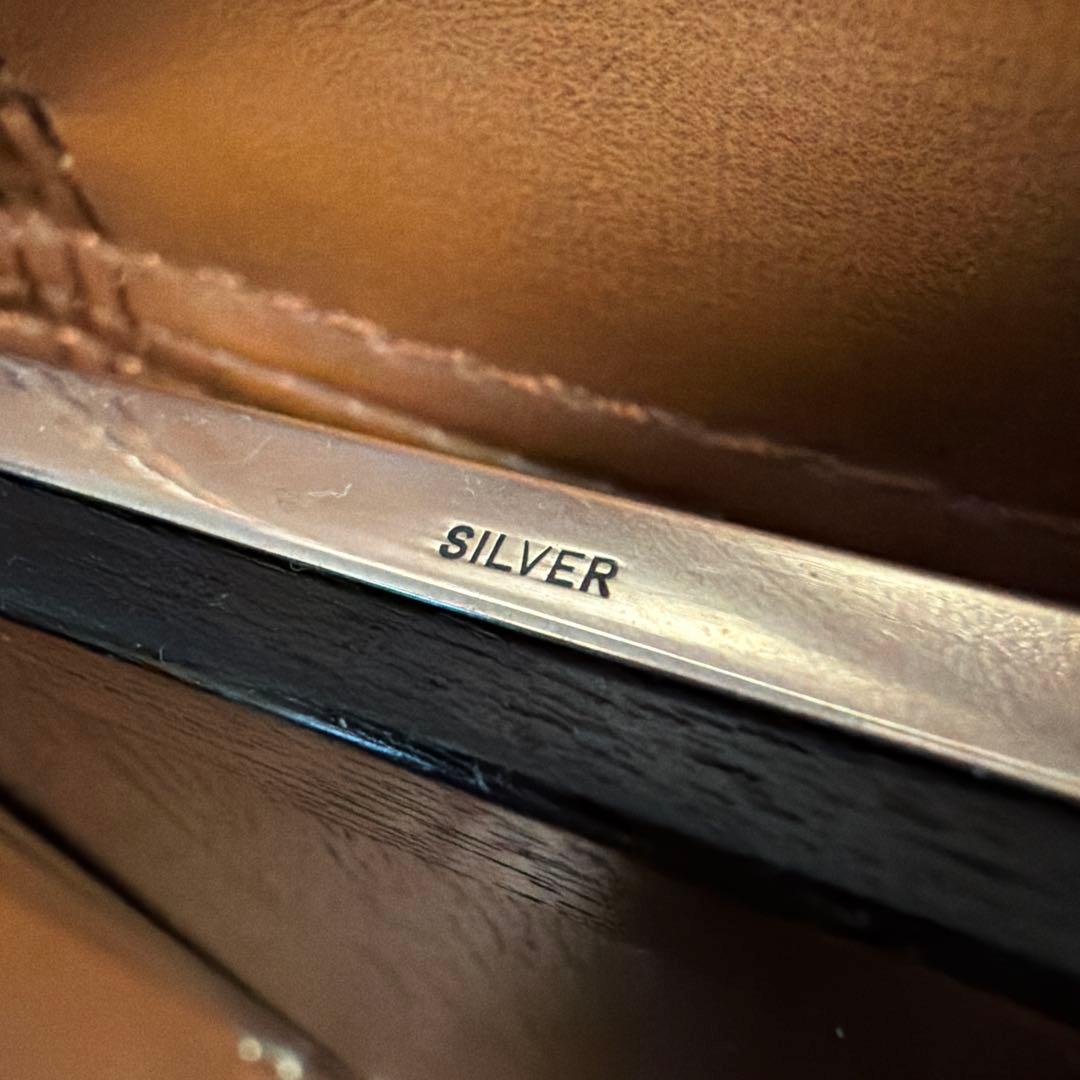 シルバー　二重フォトフレーム　木製、ガラス板　アンティーク