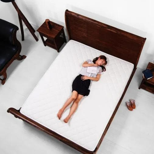 【送料込】 ヴィンテージ調 チーク セミダブル ベッドフレーム