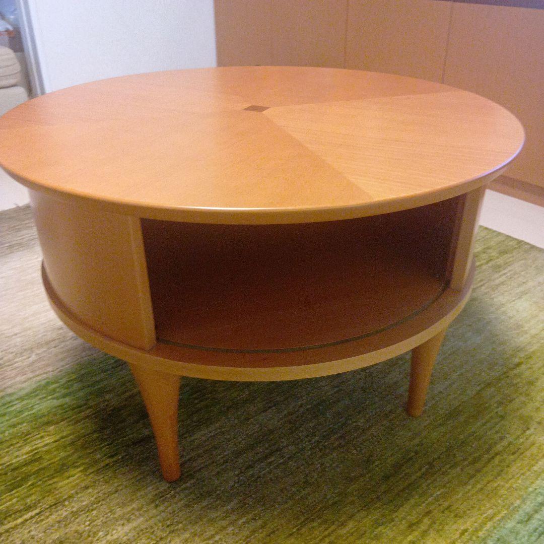 再値下げ★円形木製センターテーブル