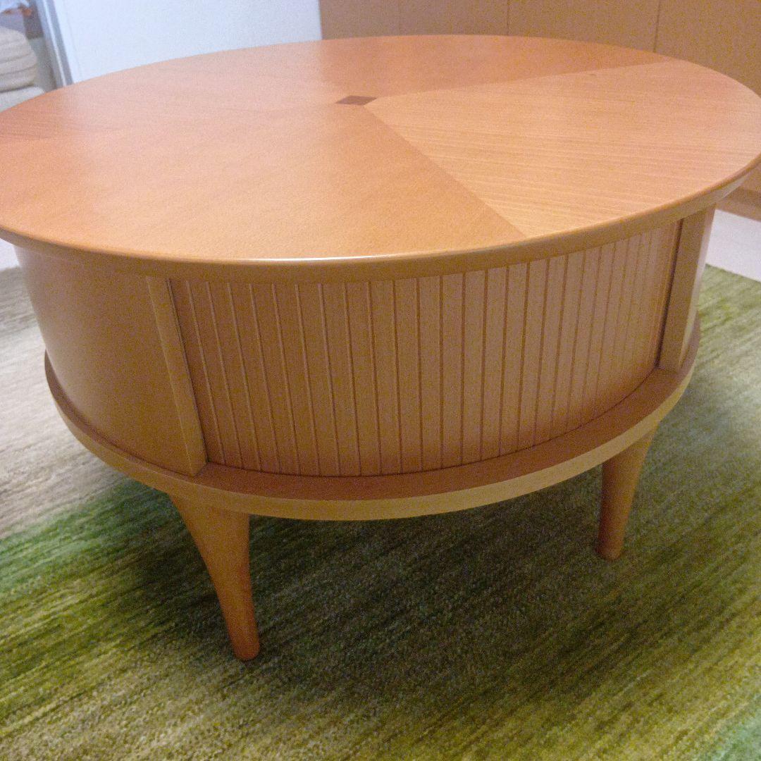 再値下げ★円形木製センターテーブル