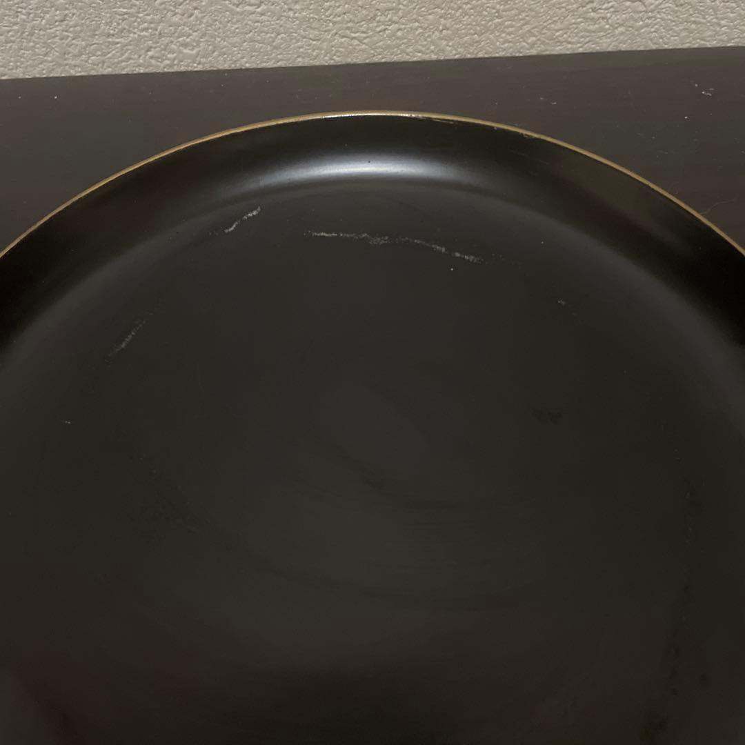 豪華掘り出し物！【昭和初期レトロ•骨董品】黒漆　銘々盆揃い《20枚セット》
