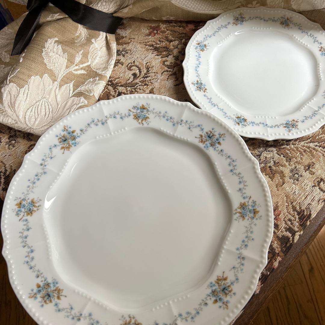 Chapus淡いブルーの小花がそっと息づくひととき─フランス製プレート