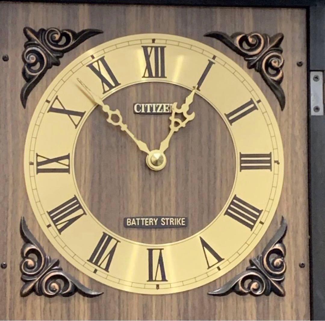 CITIZEN 電池式 ボンボン時計 振り子時計 アンティーク □A055 - メルカリ