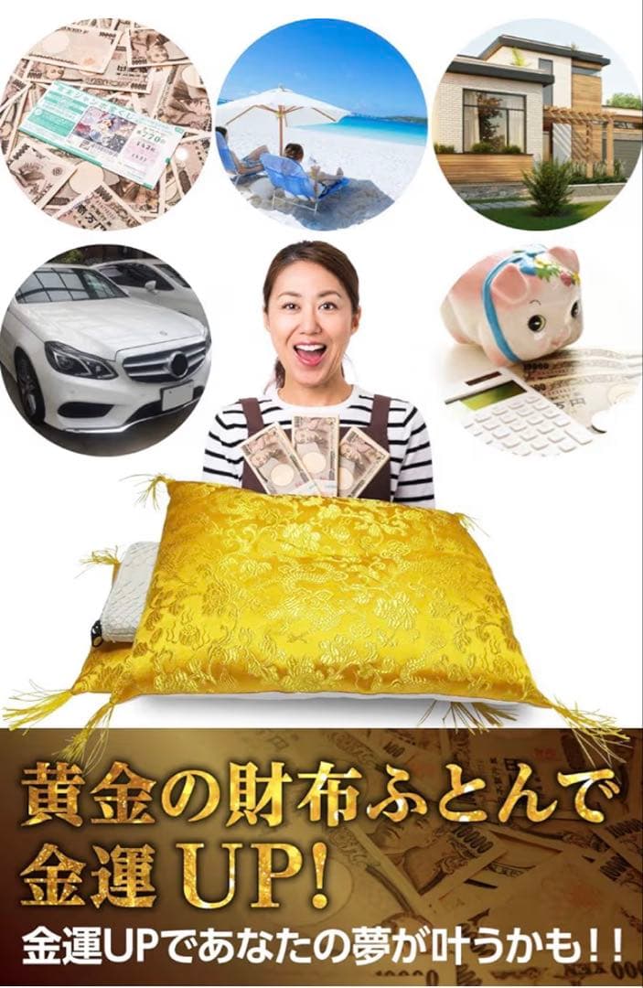 縁起物座布団　金運アップ置物