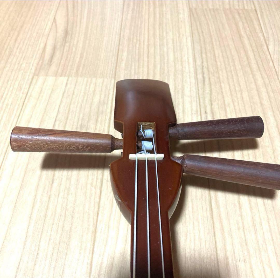 ウクレレ三線 3弦 ブラウン 箱付き