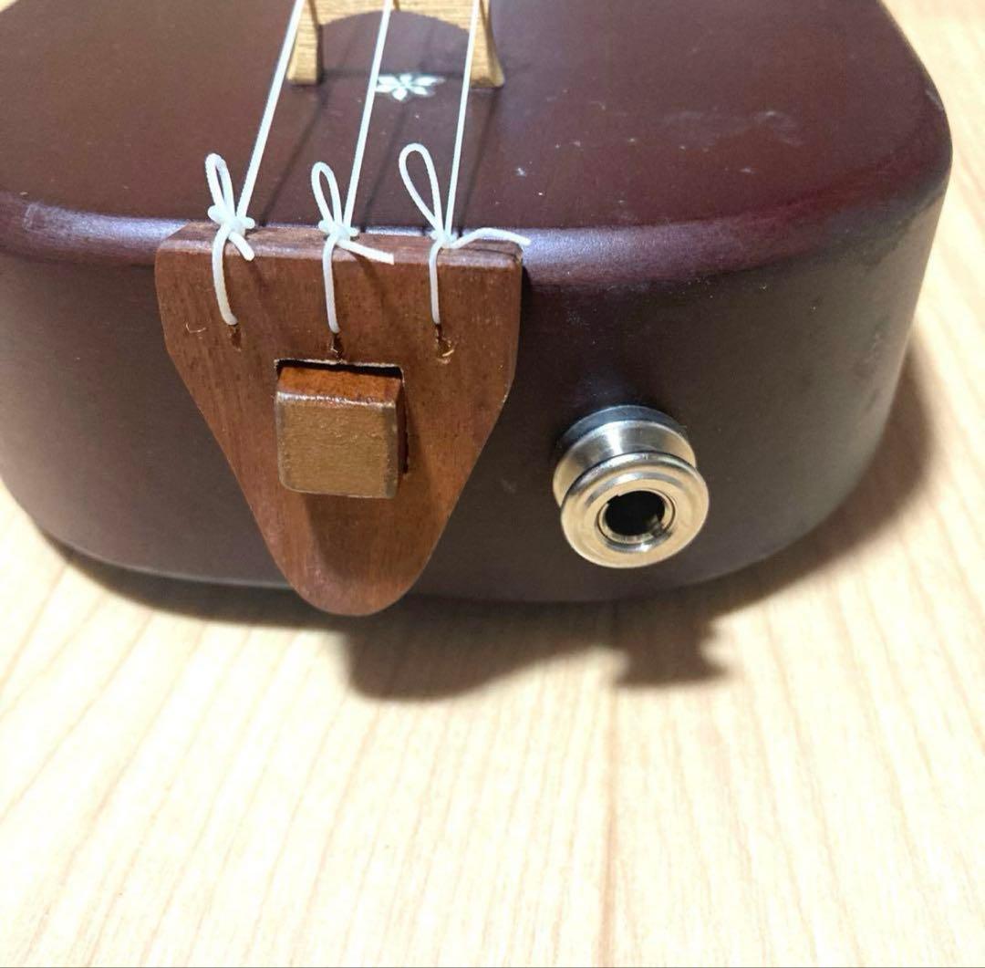 ウクレレ三線 3弦 ブラウン 箱付き