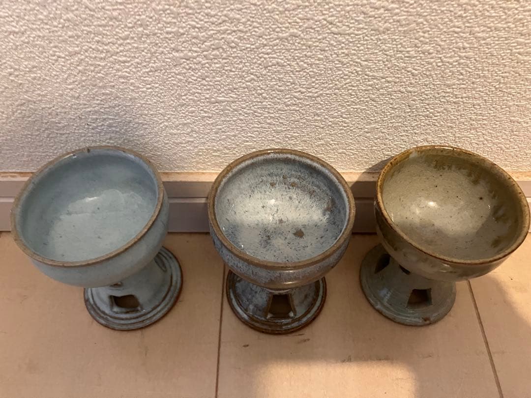 沖塩明樹　さんの古作の馬上杯　3個セット　武内晴二郎　民藝