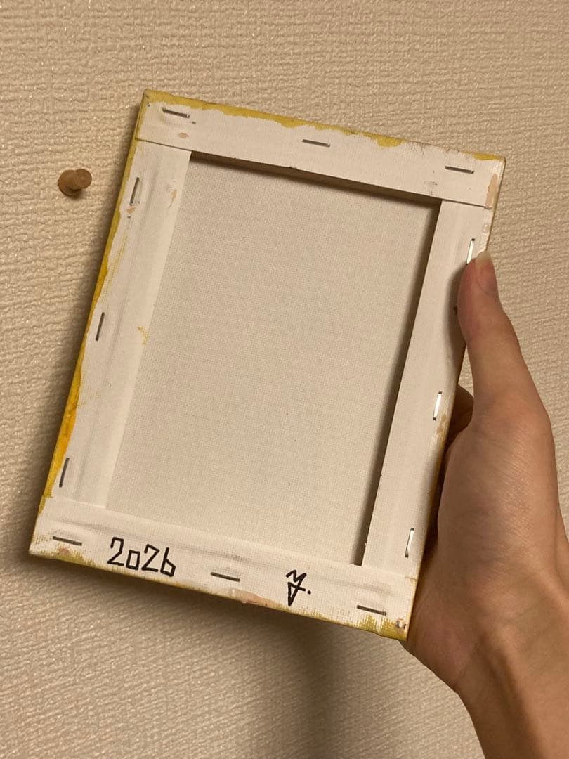 【原画】アクリル画/F0サイズ（180×140mm）/猫/絵画/アート