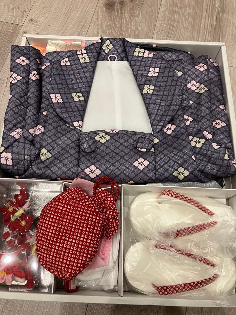 七五三 ３歳 着物　被布付　女の子　フルセット