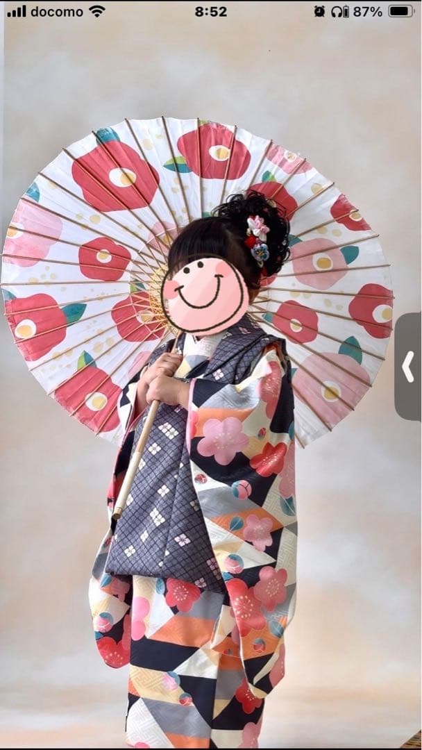 七五三 ３歳 着物　被布付　女の子　フルセット