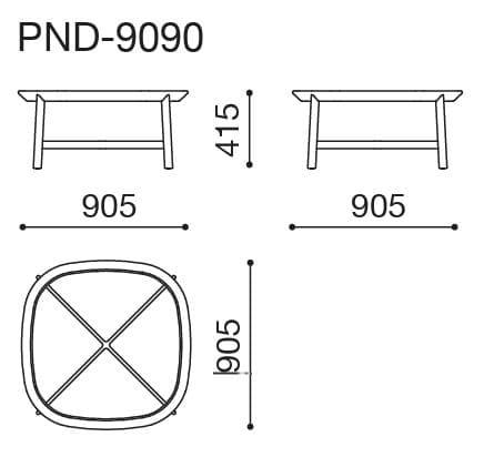 arflex アルフレックス POND ポンド大 テーブル ダークウォルナット