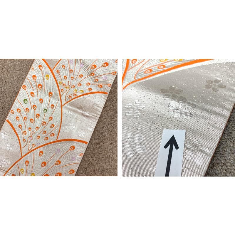 501ag29□七五三 七歳 女児 着物&袋帯 金彩 花扇 ピンク□美品