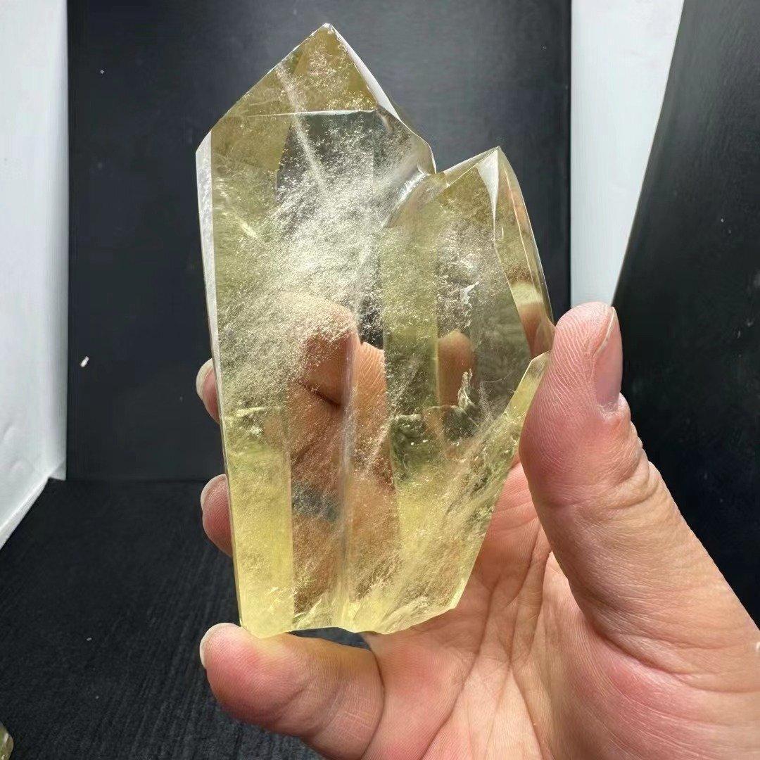 AAAAA級【金運UP】★天然シトリン六角柱B0405/YS/9910/195D