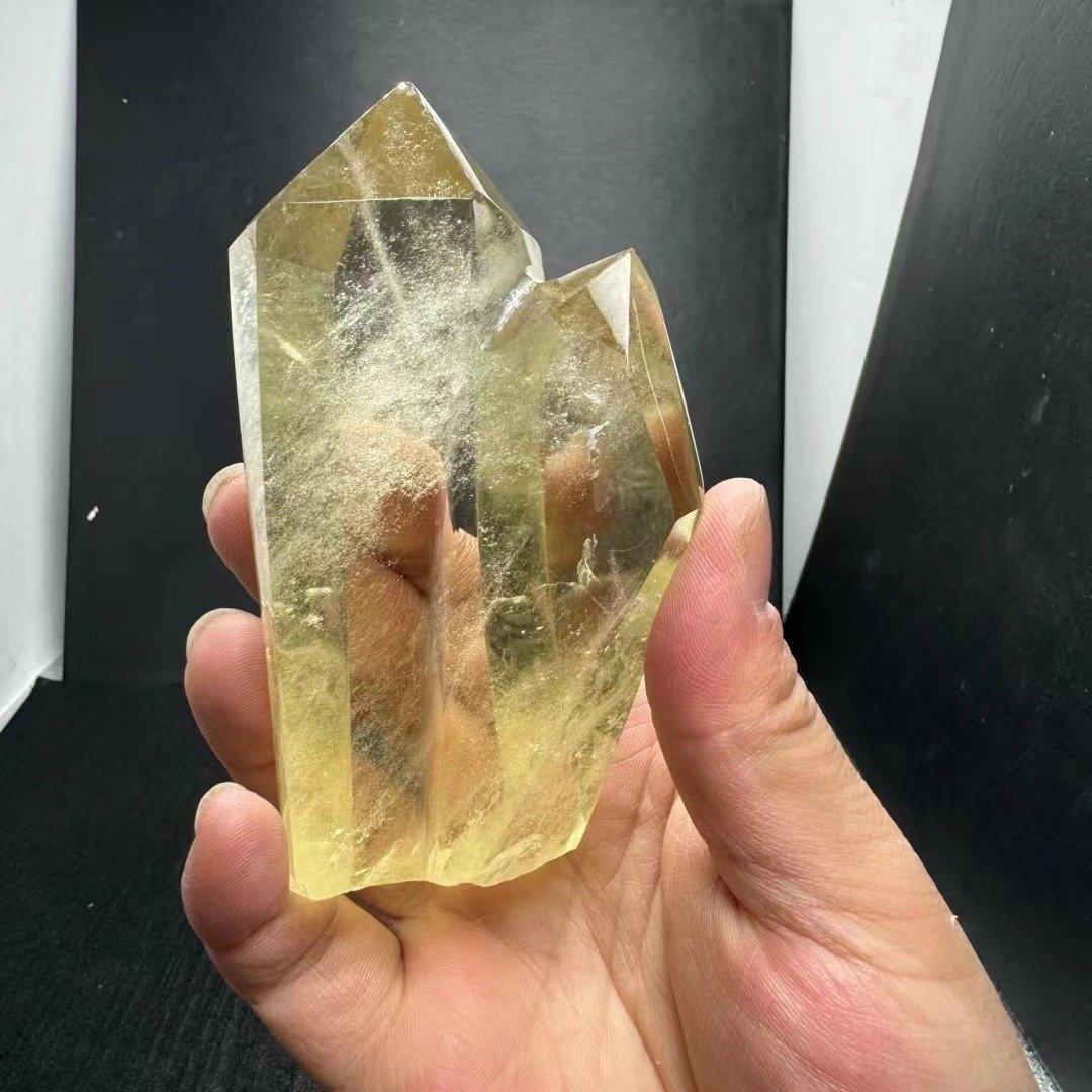 AAAAA級【金運UP】★天然シトリン六角柱B0405/YS/9910/195D